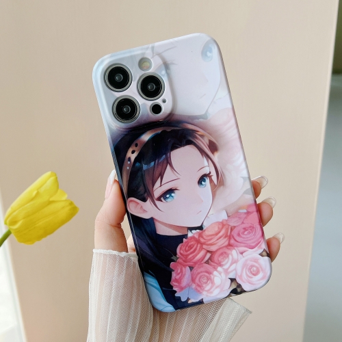 

For iPhone 13 Pro PC Phone Case(Holding Roses)