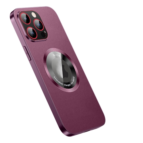 

For iPhone 14 Pro Max R-JUST RH05 Magnetic Leather Metal Phone Case(Purple)