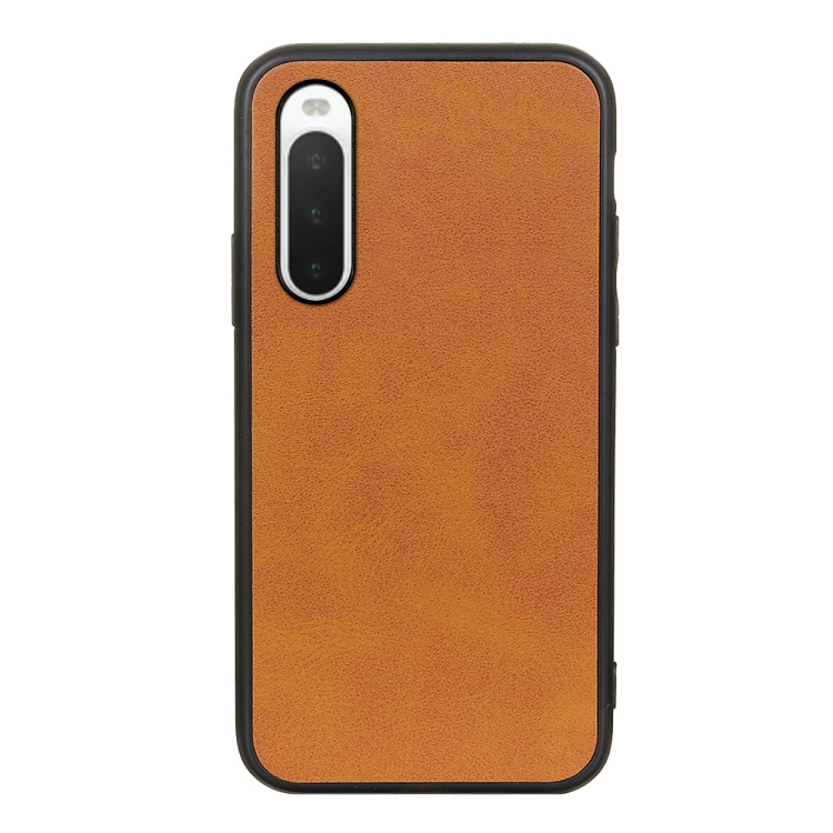 

For Sony Xperia 10 V Two-color Calf Texture PU Phone Case(Brown)