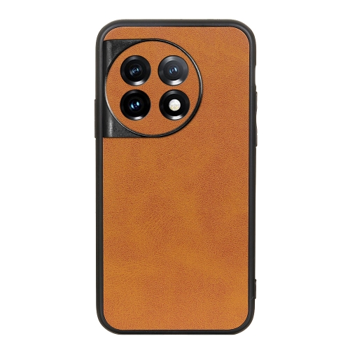 

For OnePlus Ace 2 / 11R Accurate Hole Two-color Calf Texture PU Phone Case(Brown)