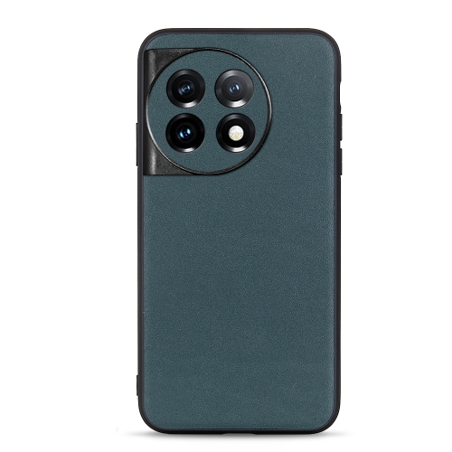 

For OnePlus Ace 2 / 11R Lambskin Texture Genuine Leather Phone Case(Green)