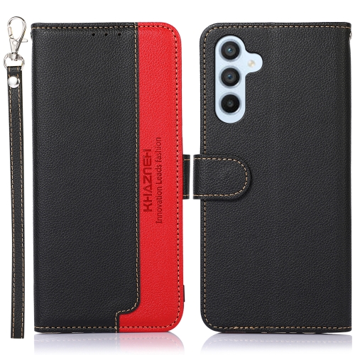 

For Samsung Galaxy M14 5G KHAZNEH Litchi Texture Leather RFID Phone Case(Black)