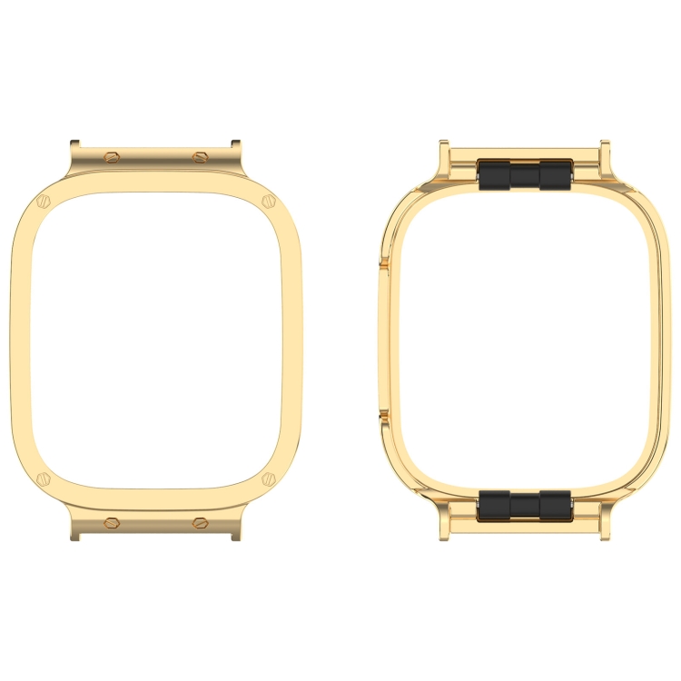

For Xiaomi Redmi Watch 3 / Mi Watch Lite 3 Metal Frame Watch Protective Case(Gold)