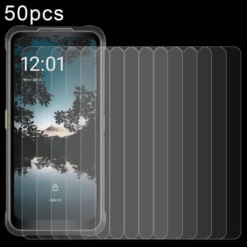 

For AGM G2 50pcs 0.26mm 9H 2.5D Tempered Glass Film