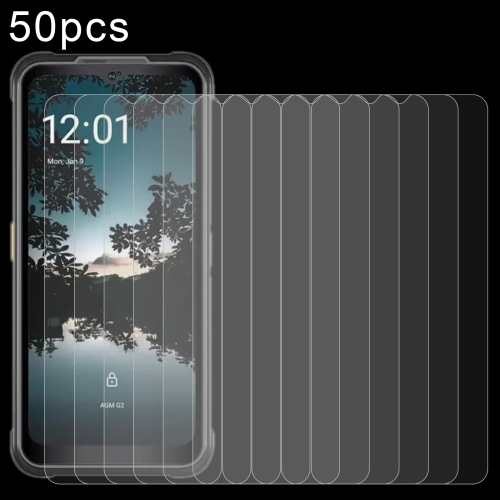 

For AGM G2 Guardian 50pcs 0.26mm 9H 2.5D Tempered Glass Film