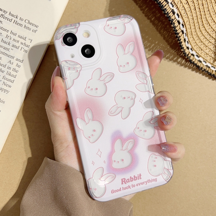 

For iPhone 13 Electroplated Keys Space TPU Phone Case(Multiple Rabbit)