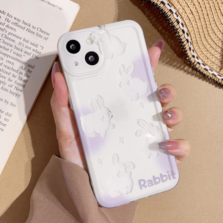 

For iPhone 13 Pro Electroplated Keys Space TPU Phone Case(Five Rabbits)