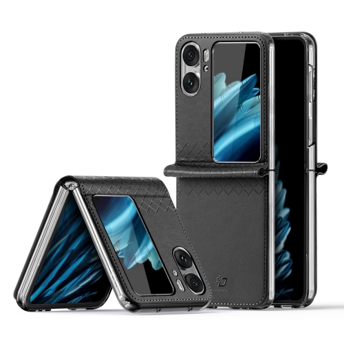 

For OPPO Find N2 Flip DUX DUCIS Bril Series PU + TPU Phone Case(Black)