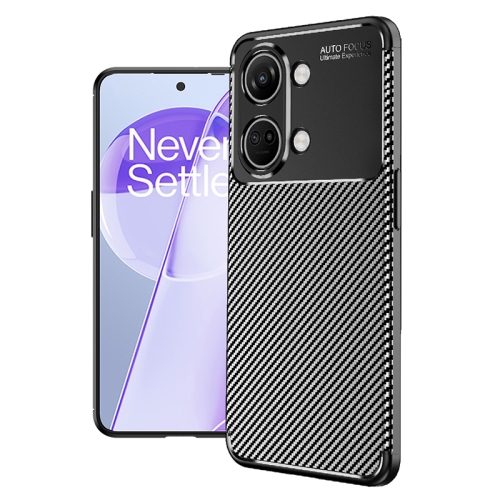 

For OnePlus Ace 2V Carbon Fiber Texture Shockproof TPU Phone Case(Black)