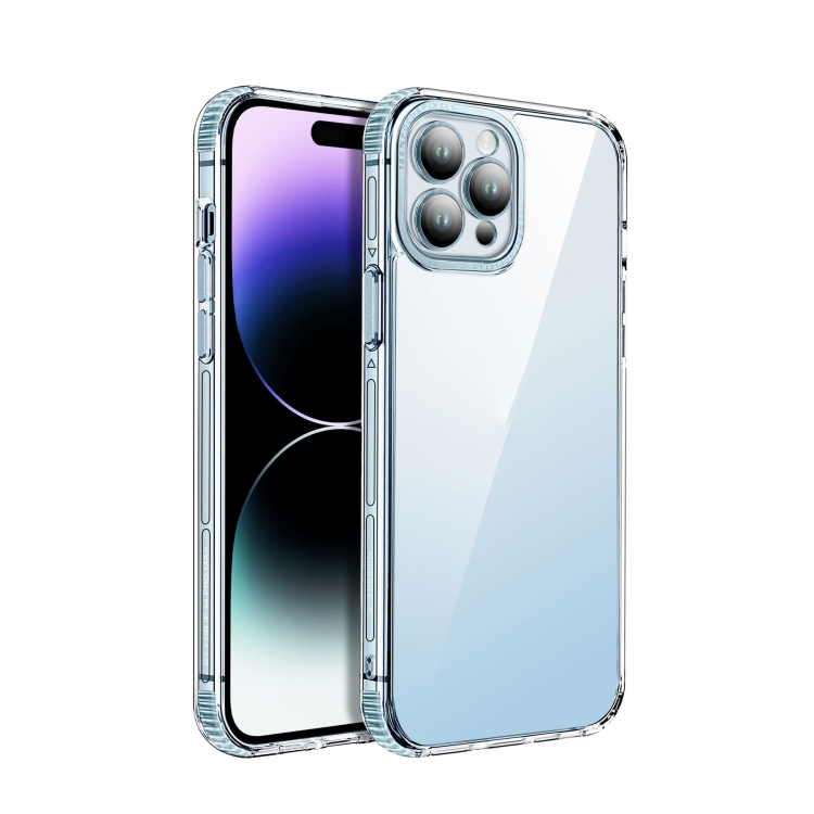 

For iPhone 14 TPU + Acrylic Ice Shield Series Protective Phone Case(Blue)