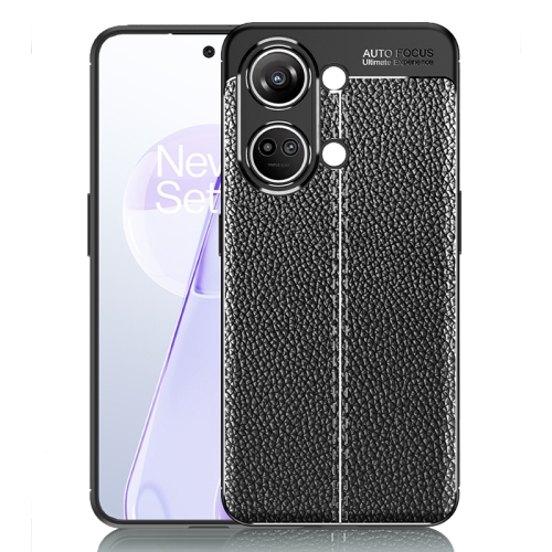 

For OnePlus Ace 2V Litchi Texture Shockproof TPU Phone Case(Black)