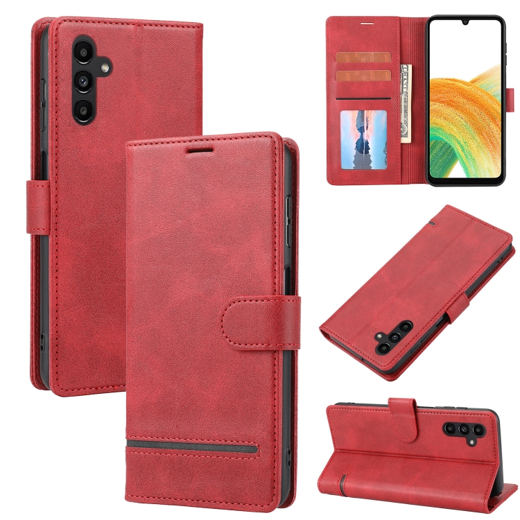 

For Samsung Galaxy A34 5G Classic Wallet Flip Leather Phone Case(Red)