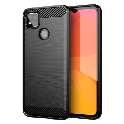 

For Xiaomi Redmi 9 Activ Brushed Texture Carbon Fiber TPU Phone Case(Black)