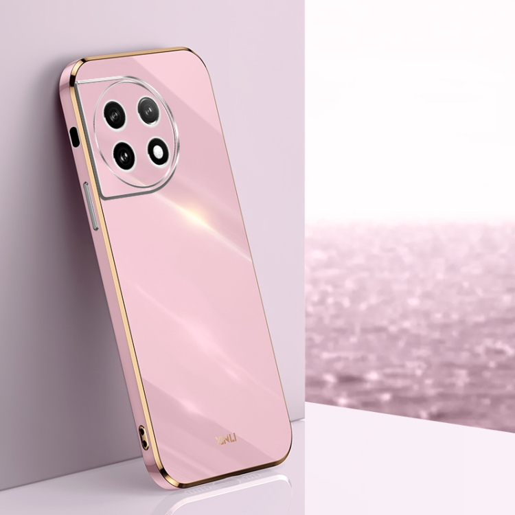 

For OnePlus 11 XINLI Straight Edge 6D Electroplate TPU Phone Case(Cherry Purple)