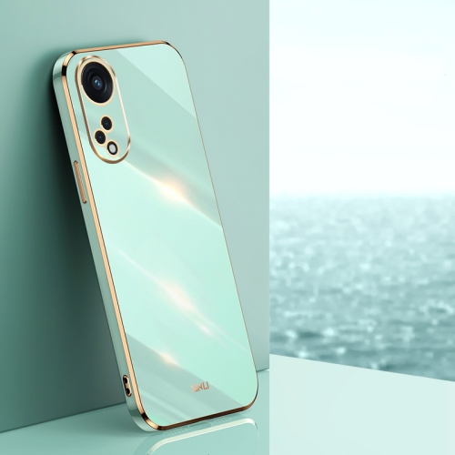 

For OPPO Reno8 T 5G XINLI Straight Edge 6D Electroplate TPU Phone Case(Mint Green)