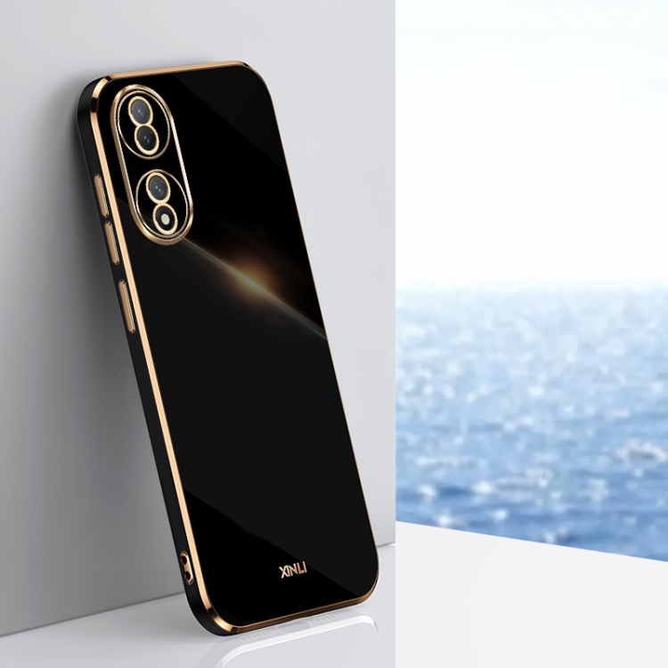 

For vivo Y100 XINLI Straight Edge 6D Electroplate TPU Phone Case(Black)