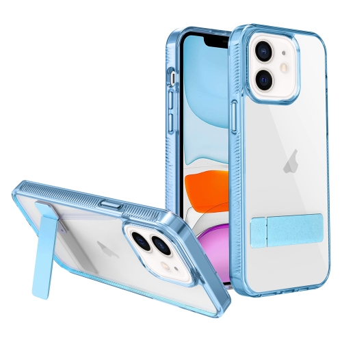 

For iPhone 11 High Transparent Holder Phone Case(Blue)