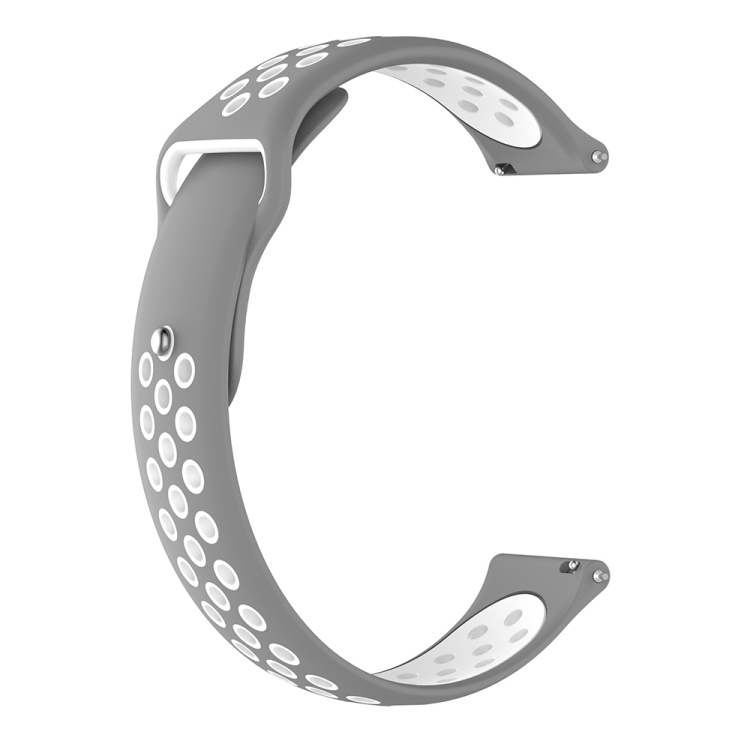 SUNSKY - Para Garmin Fenix \u200b\u200bChronos Reemplazo de dos colores Strap Strap  Wheamband (blanco gris)