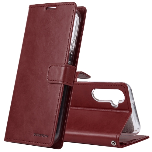 

For Samsung Galaxy A34 5G GOOSPERY BLUE MOON Crazy Horse Texture Leather Phone Case(Wine Red)