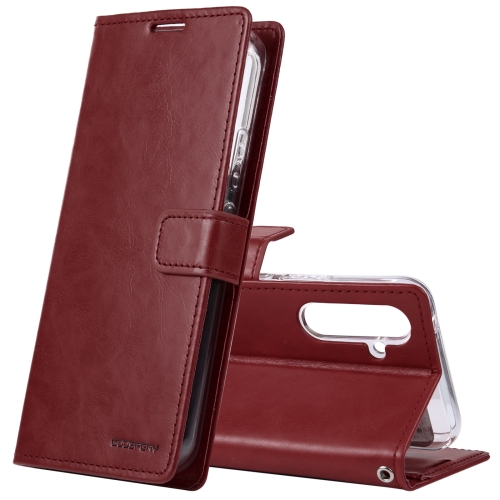 

For Samsung Galaxy A54 5G GOOSPERY BLUE MOON Crazy Horse Texture Leather Phone Case(Wine Red)