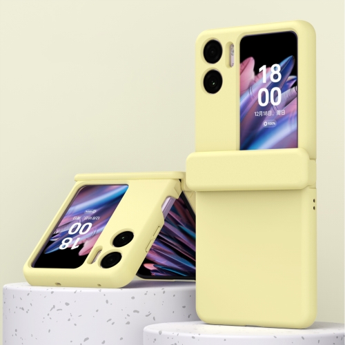 

For OPPO Find N2 Flip Macaron Magnetic Three-piece Phone Case with Hinge(Yellow)