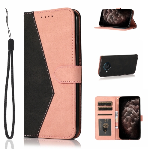 

For Nokia X10 / X20 Dual-color Stitching Leather Phone Case(Black Rose Gold)