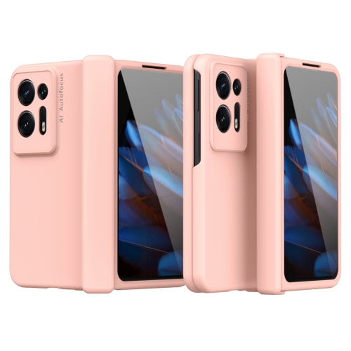 

For OPPO Find N2 Macaron Magnetic Hinge Full Coverage Phone Case(Pink)