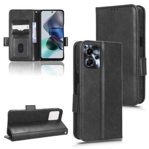 

For Motorola Moto G13 / G23 4G Symmetrical Triangle Leather Phone Case(Black)