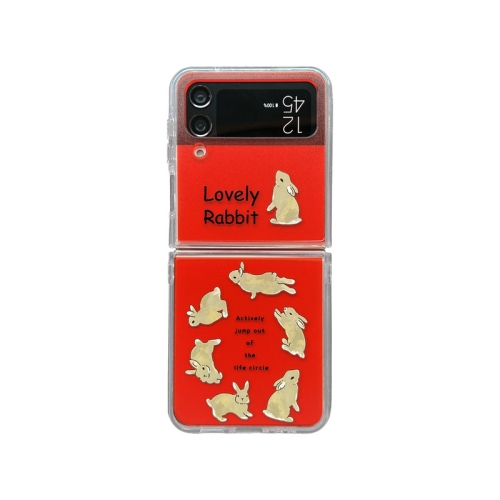 

For Samsung Galaxy Z Flip4 5G Graffiti Pattern Protective Phone Case(Rabbit)