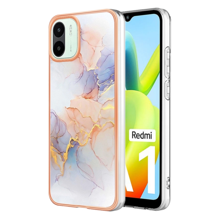 

For Xiaomi Redmi A1 Electroplating IMD TPU Phone Case(White Marble)