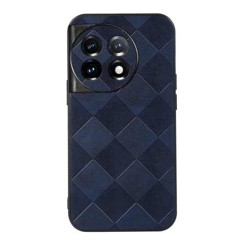 

For OnePlus 11R/Ace 2 Weave Plaid PU Phone Case(Blue)