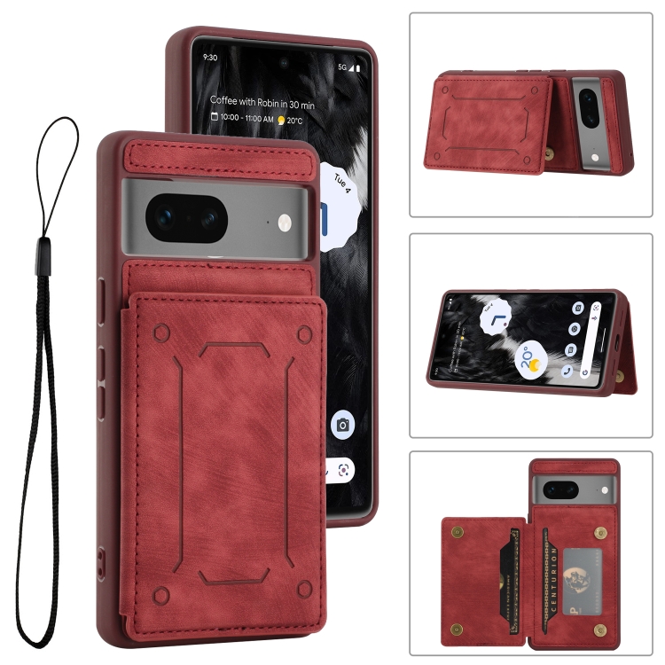 

For Google Pixel 7 5G Dream Magnetic Back Cover Card Wallet Phone Case(Red)