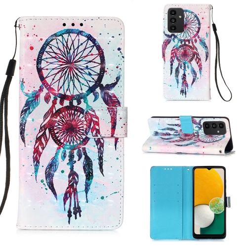 

For Samsung Galaxy A54 5G 3D Painting Horizontal Flip Leather Phone Case(Color Drop Wind Chimes)
