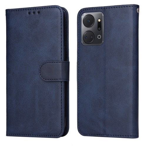 

For Honor X7a Classic Calf Texture Flip Leather Phone Case(Blue)