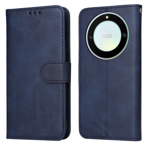 

For Honor X9a/X40 5G/Magic5 Lite Classic Calf Texture Flip Leather Phone Case(Blue)