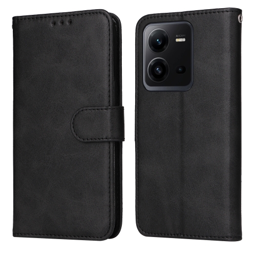 

For vivo V25 5G/V25e 4G/X80 Lite Classic Calf Texture Flip Leather Phone Case(Black)