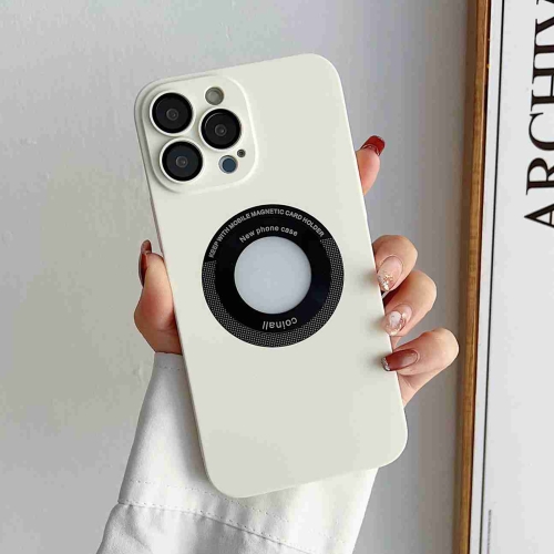 

For iPhone 14 Pro Skin Feel CD Texture MagSafe Magnetic Phone Case(White)