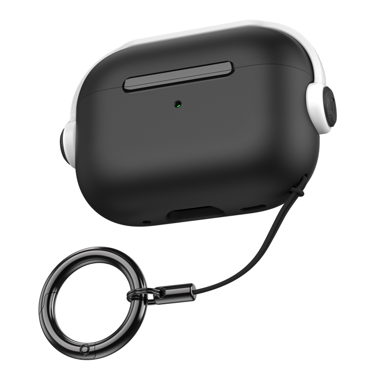 

For AirPods Pro 2 Wireless Earphones TPU Protective Case(Black Silver)