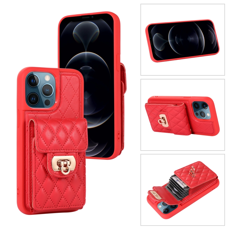 

For iPhone 12 / 12 Pro Card Slot Leather Phone Case(Red)