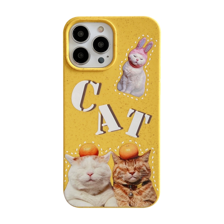 

For iPhone 12 Ins Style Lovely Pattern Degradable Phone Case(Cats)