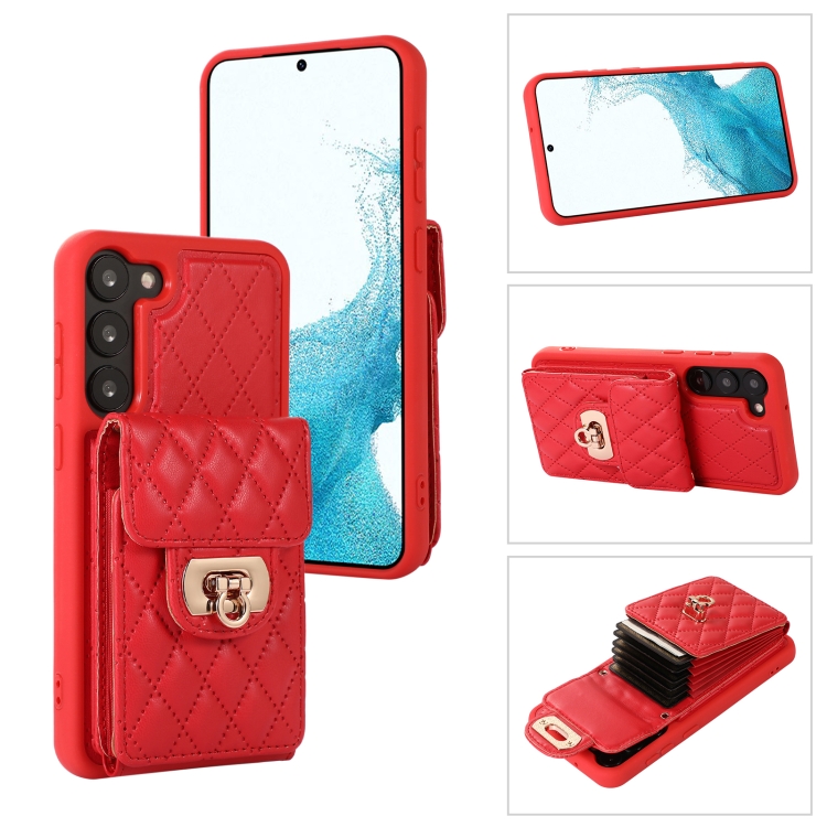 

For Samsung Galaxy S23+ 5G Card Slot Leather Phone Case(Red)