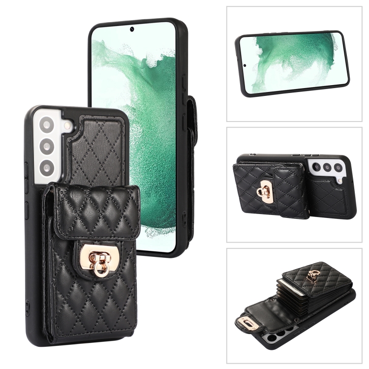 

For Samsung Galaxy S22+ 5G Card Slot Leather Phone Case(Black)