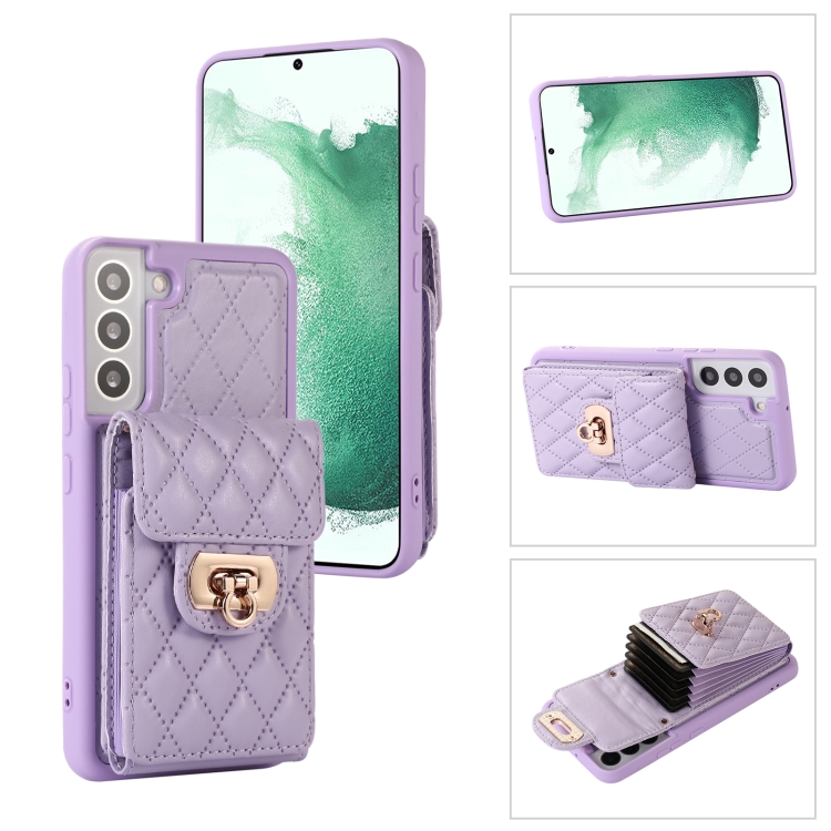 

For Samsung Galaxy S21 5G Card Slot Leather Phone Case(Purple)