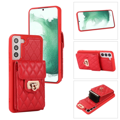 

For Samsung Galaxy S21+ 5G Card Slot Leather Phone Case(Red)