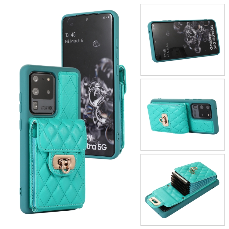 

For Samsung Galaxy S20 Ultra Card Slot Leather Phone Case(Mint Green)