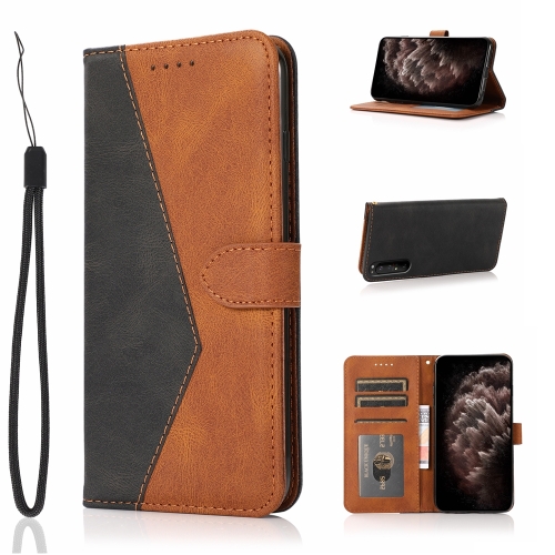 

For Sony Xperia 5 III Dual-color Stitching Leather Phone Case(Black Brown)