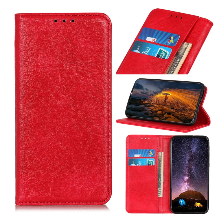 

For Google Pixel 7a Magnetic Crazy Horse Texture Leather Phone Case(Red)
