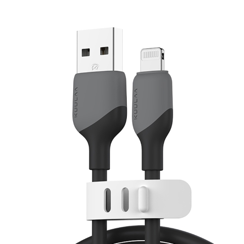 

KUULAA KL-X58 2.4A USB to 8 Pin Liquid Silicone MFI Data Cable, Length:1m(Black)