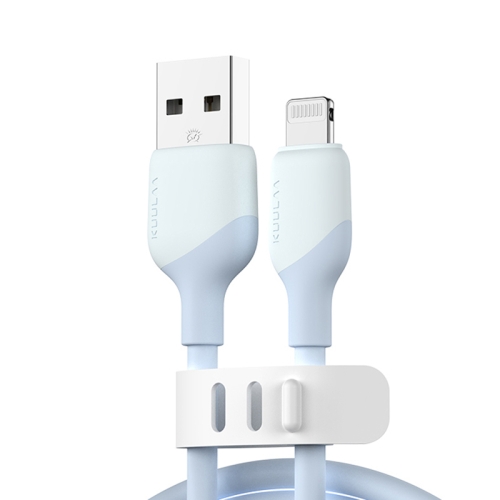 

KUULAA KL-X58 2.4A USB to 8 Pin Liquid Silicone MFI Data Cable, Length:2m(Light Blue)