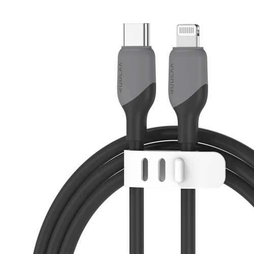 

KUULAA KL-X57 30W USB-C/Type-C to 8 Pin Liquid Silicone MFI Data Cable, Length:2m(Black)